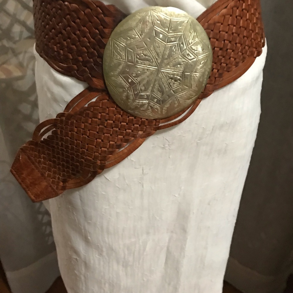 Moroccan Wide Leather Belt L